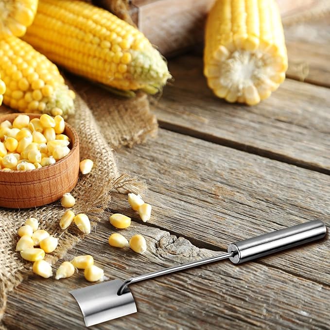 Long Handle Stainless Steel Corn Cob Stripper,Corn Cob Thresher,Corn Peeler,Corn Stripper,Corn Thresher,Corn Kernel Separator,Corn Kernel Scraper,Corn Kernel Cutting Tool,Corn Scraper (Style-A)