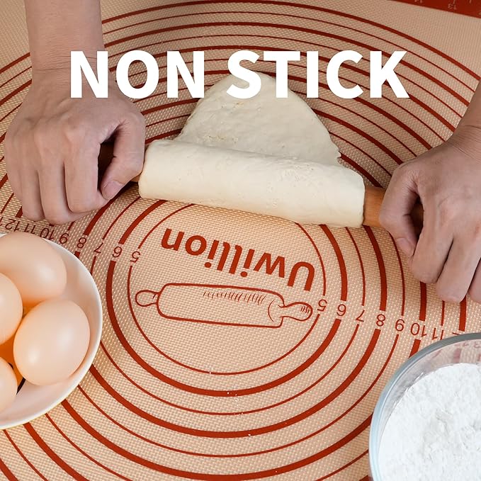 9.5 Inch Tart Pan with Removable Bottom & Non-stick Baking Mat Set – Carbon Steel Deep Tart Pan with 2.2 Inch Depth + Silicone Pastry Mat with Measurements, Perfect for Baking Pies, Tarts & Quiches