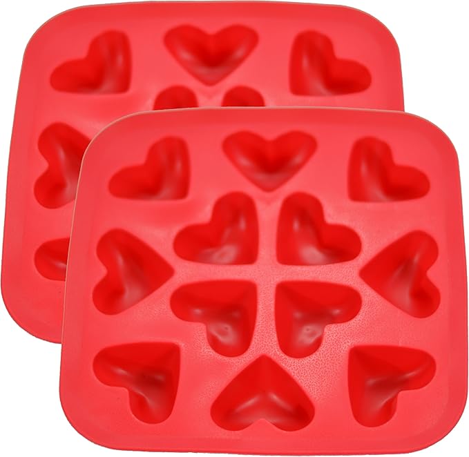 Fairly Odd Novelties Heart Shaped Tray Fun Whimsical Novelty Ice Cube Molds - Perfect for Valentines Day or Weddings, One Size, Red
