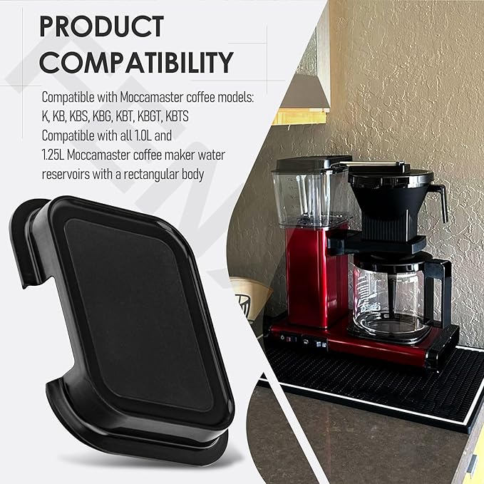 Reservoir Water Tank Lid Accessories Compatible with Technivorm Moccamaster 13010 Coffee Maker K, KB, KBS, KBG, KBT, KBGT, KBTS Model - Black
