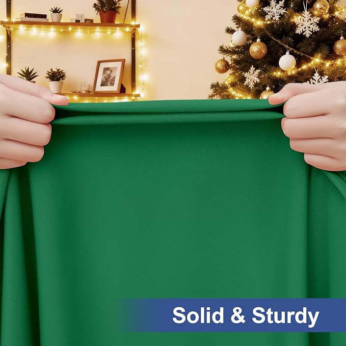 homing Rectangle Table Cloth Cover, Waterproof Polyester Elastic Fitted Tablecloth, Fits for 4 Foot Folding Tables, Washable Table Protector for Christmas, Holiday, Party (Hunter Green, 24" x 48")