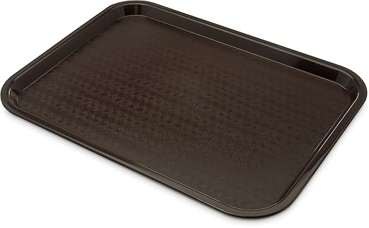 Carlisle FoodService Products CT121669 Café Standard Cafeteria / Fast Food Tray, 12" x 16", Chocolate