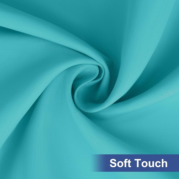 homing Rectangle Table Cloth Cover, Waterproof Polyester Elastic Fitted Tablecloth, Fits for 8 Foot Folding Tables, Washable Table Protector for Picnic, Camping, Outdoor (Turquoise, 30" x 96")