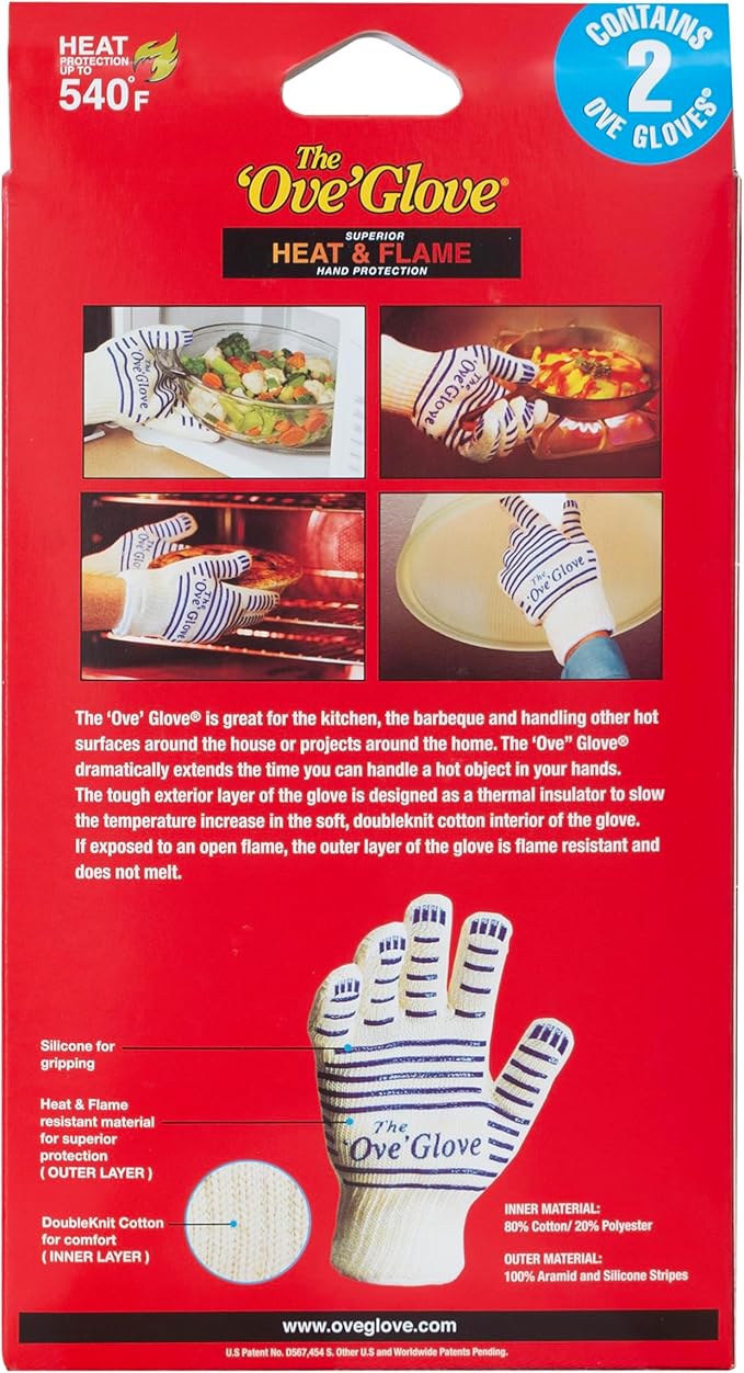 The Ove Glove - Superior Heat & Flame Hand Protection - Pack of 2 Oven Mitts