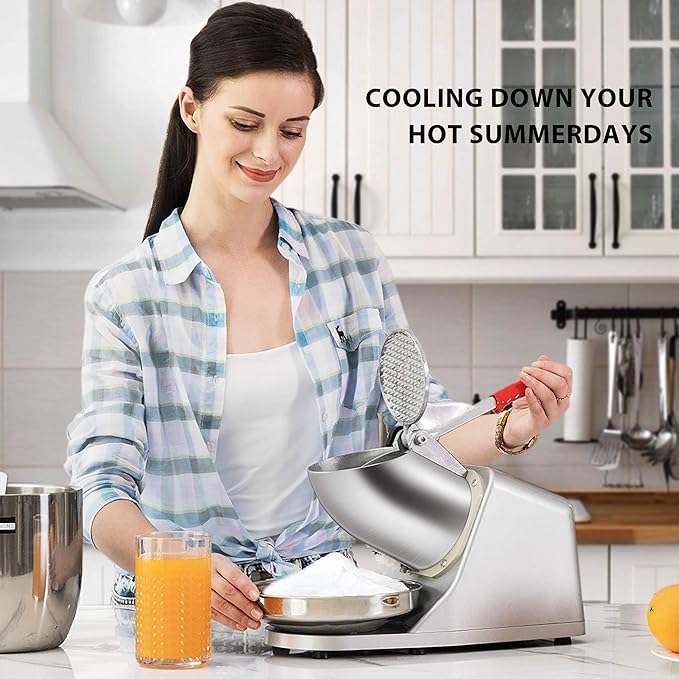 VIVOHOME Electric Ice Shaver Snow Cone Maker Machine Silver 143lbs/hr with VIVOHOME 4.75 Quart Stand Mixer, 8 Speed Kitchen Electric Food Mixer