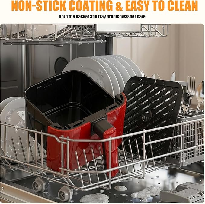 Sweetcrispy Air Fryer, Compact Digital 3 Qt Airfryer with Auto Shut-Off, Quick & Easy Meals in Minutes with Nonstick & Dishwasher Safe Basket, Ideal for Small Spaces