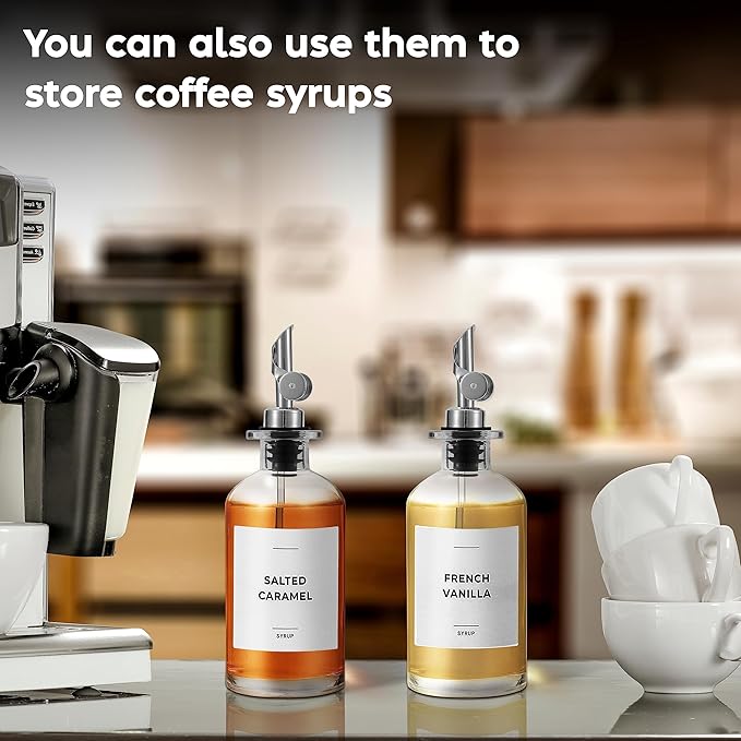Spaceneat Olive Oil Dispenser Bottle for Kitchen,11.8 fl oz Gold, Silver & Black Bundle