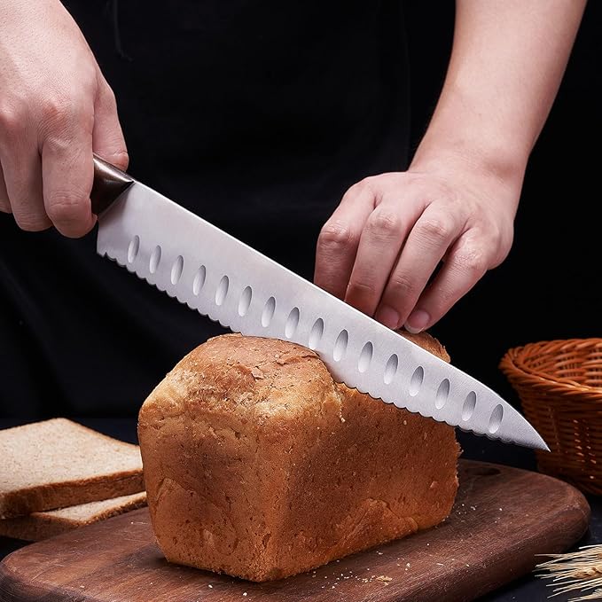 10"/8"Bread Knife set -Multifunction Serrated Knife Razor Sharp Slicer bread knife for homemade bread For Bread, Bagels, Cake, Baking, Efficient cutting Gifts Mother Fathers