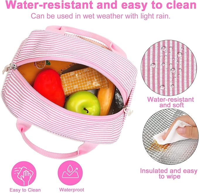 Bluboon Lunch Box for Women Cute Lunch Bag Reusable Insulated Lunch Bags Large Capacity Lunchbox Cooler for Work Picnic or Travel