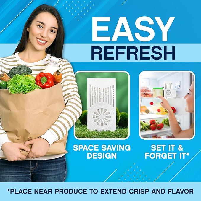 NonScents Shoe & Refrigerator Deodorizer Bundle - 2 Pack (4 Count) Shoe Odor Eliminator & 4 Refrigerator Deodorizer - Powerful, Reusable Odor Absorbers for Shoes, Fridge, Closets - Unscented Freshness