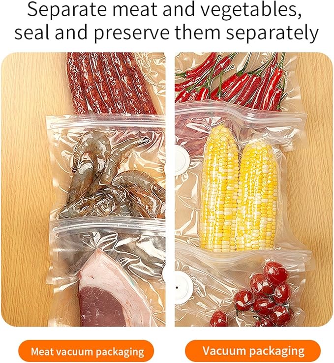 Handheld Vacuum Sealer for Food, Protable Compact Vacuum Sealer (Vacuum Sealers+ 10 Reusable Vacuum Seal Bags)