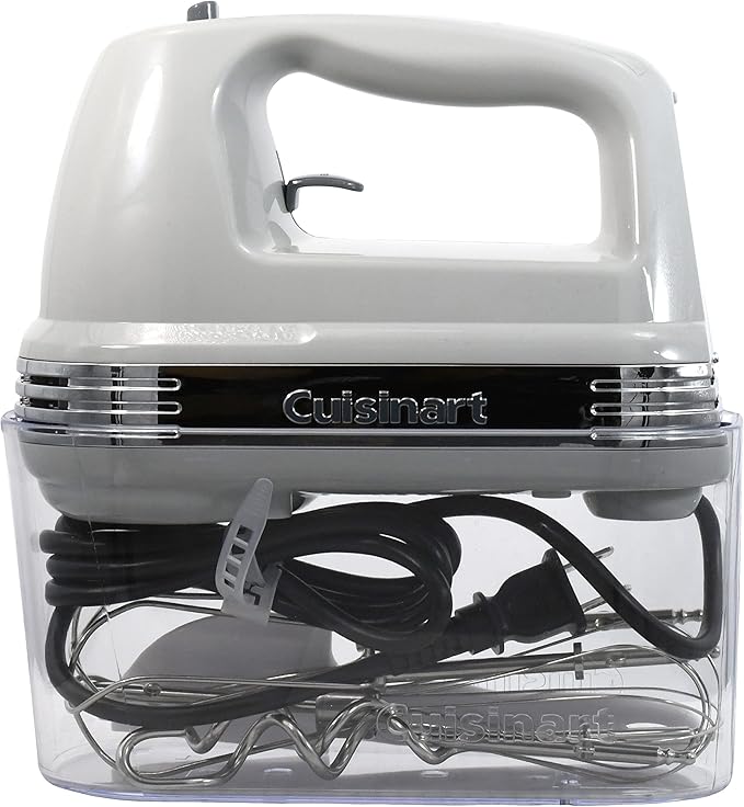 Cuisinart Power Advantage Plus 9-Speed Hand Mixer, 220W-Motor Hand Blender Electric Mixer with 9 Speed Settings, XL Dishwasher-Safe Beaters, 3 Low Mixing Speeds, Storage Case, Cool Grey