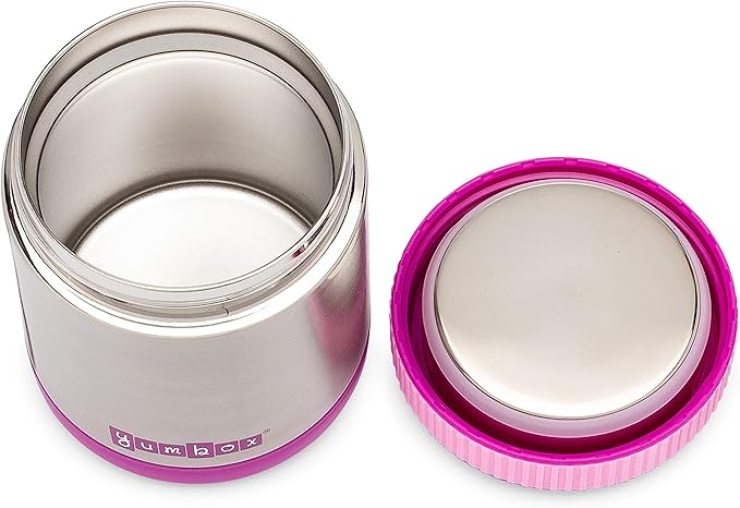 Yumbox Zuppa Leak-Proof Insulated Food Jar, 14 oz (1.75 cups), Triple Insulated Stainless Steel, Keeps Food Hot for 6 Hours, Cold for 12 Hours, Wide Mouth with Removable Utensil Band, Bijoux Purple