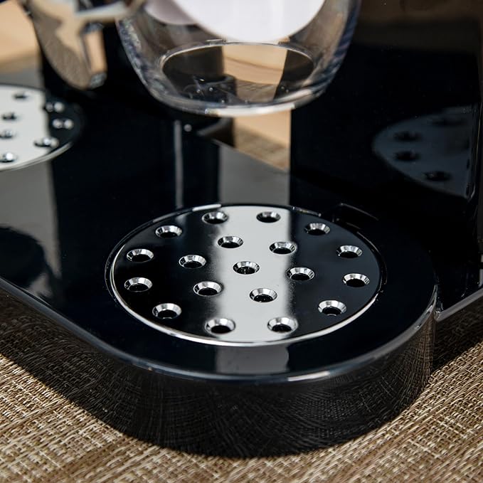 Honey-Can-Do Zevro Essential Dual-Control Dry Food Dispenser – Effortless & Organized Storage for Cereal, Dog Food, or Snack Dispenser for All Kinds of Treats, 17.5 oz Each Capacity, Black/Chrome