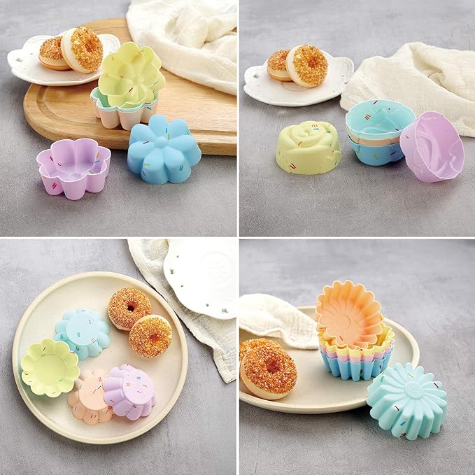 51PCS Silicone Bakeware Set Silicon Cake Molds Set For Baking, Including Baking Pan, Cake Mold, Cake Pan, Toast Mold, Muffin Pan, Donut Pan, And Cupcake Mold Silicone Baking Cups Set