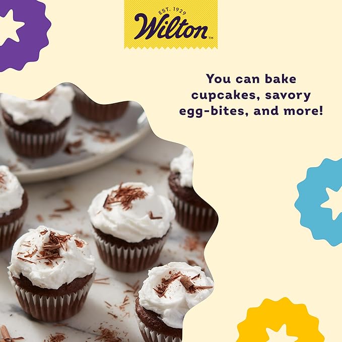 Wilton Gold Non-Stick Bakeware Mini Muffin Pan - Baking Pan for Mini Cupcakes & Muffins - Made Without PFAS - Even Heat Distribution & Scratch Resistant - 16 x 10 x 1 Inch, 24 Cups