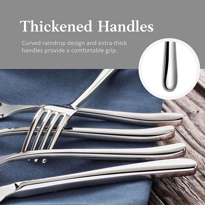Artaste Rain II Forged 18/10 Stainless Steel (Black (Service for 4), (Flatware 20-Piece Set))