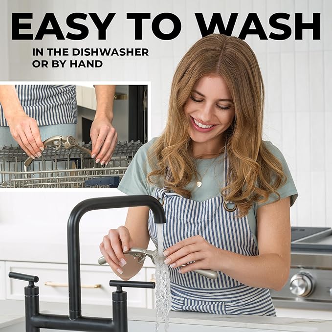 Zulay Kitchen Premium Garlic Press - Durable Garlic Masher with Soft, Easy to Squeeze Handle - Garlic Mincer Tool - Sturdy Easy to Clean Garlic Crusher (Silver)