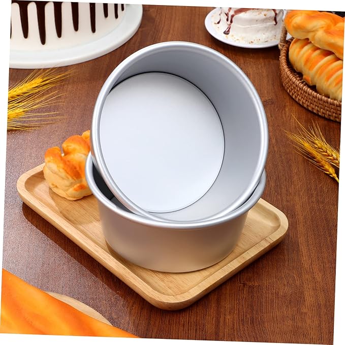 Luxshiny 1 Set Cake Molds with Parchment Liners Baking Tins Detachable Bottom for Easy Release for Cheesecakes and Mousses Healthy Design