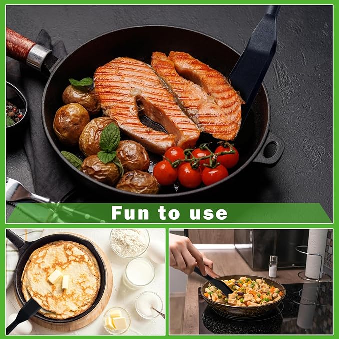 Egg Spatula is Heat Resistant Non-Stick Pancake Spatula - Silicone Spatula is used as Omlet Flipper for Cooking.