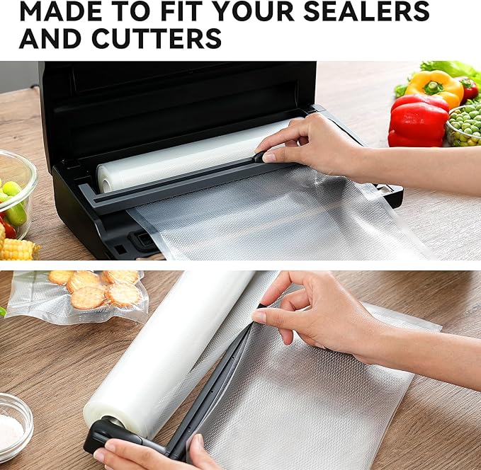 Wevac Vacuum Sealer Bag Rolls, 11"x16' (2 Rolls), Heavy Duty Food Storage for Sous Vide, Freezer, Meal Prep, Keep Food Fresh Longer
