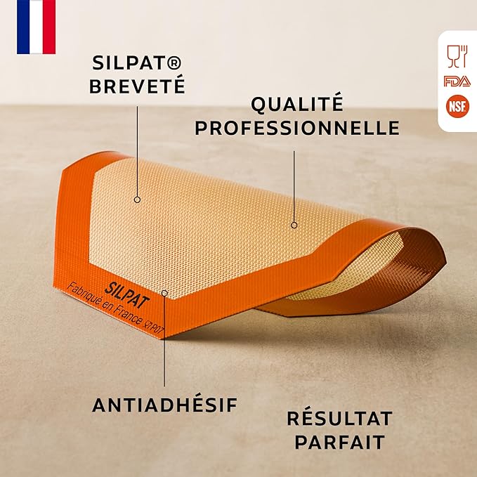 Silpat The Original Non-Stick Silicone Microwave Baking Mat, 10.25" Diameter Octagon
