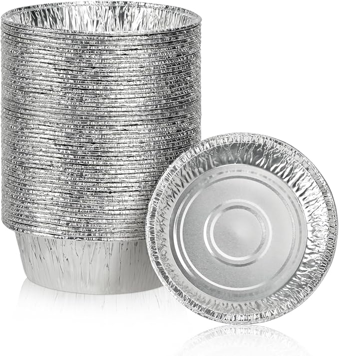 200 Pack 4" Round Tart Pie Foil Pans Disposable Pans Aluminum Foil Tart & Pie Tins Pans for Baking,Cooking,Storage or Reheating