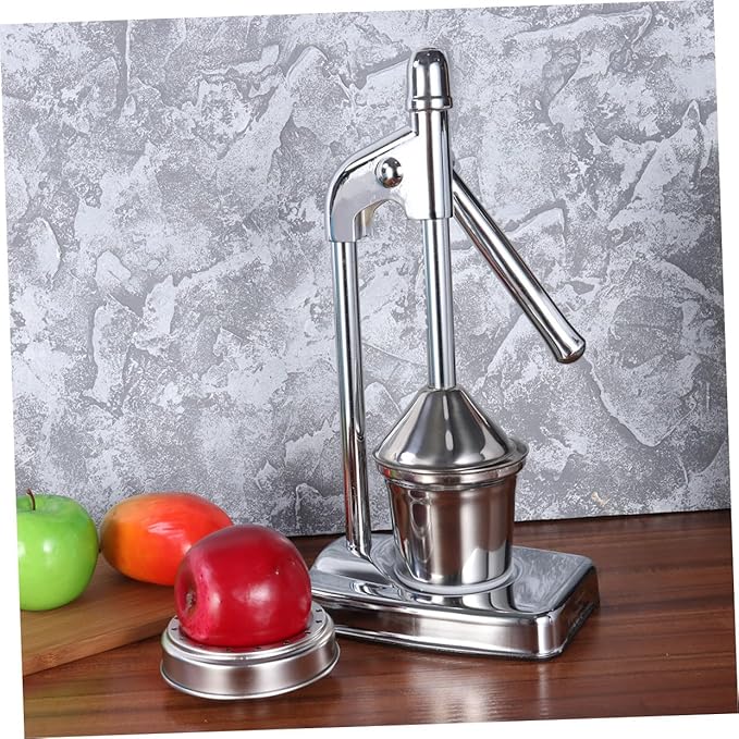 OUNONA Stainless Steel Manual Press Juicer for Citrus and Fruits Handheld Fruit Extractor Easy to Clean for Home and Kitchen Juicing