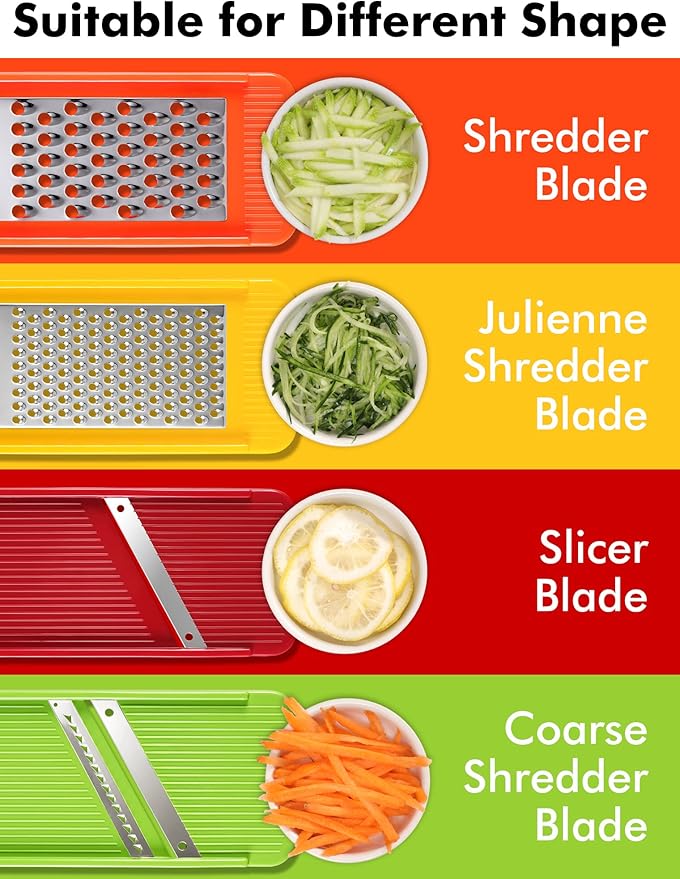 Cheese Grater and Mandoline Slicer Bundle