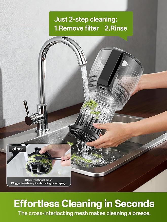 Juicer Machines with 5.8" Large Feed Chute, 400W Cold Press Juicer for Whole Vegetables and Fruits, Slow Masticating juicer Easy to Clean Juice Extractor Machine High Juice Yield