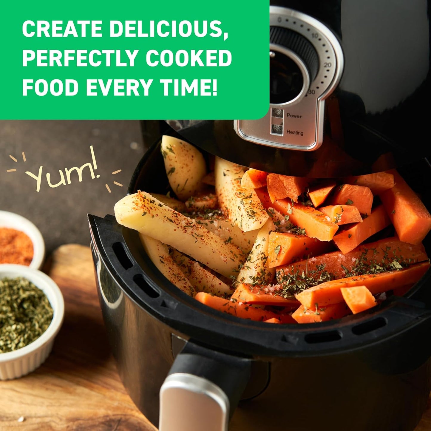 Air Fryer Cheat Sheet Magnets Cooking Guide Booklet - Air Fryer Cookbooks - Air Fryer Liners - Air Fryers Kitchen Gifts Gadgets 2025 - Air Fryer Accessories - Air Fryer Cooking Guide