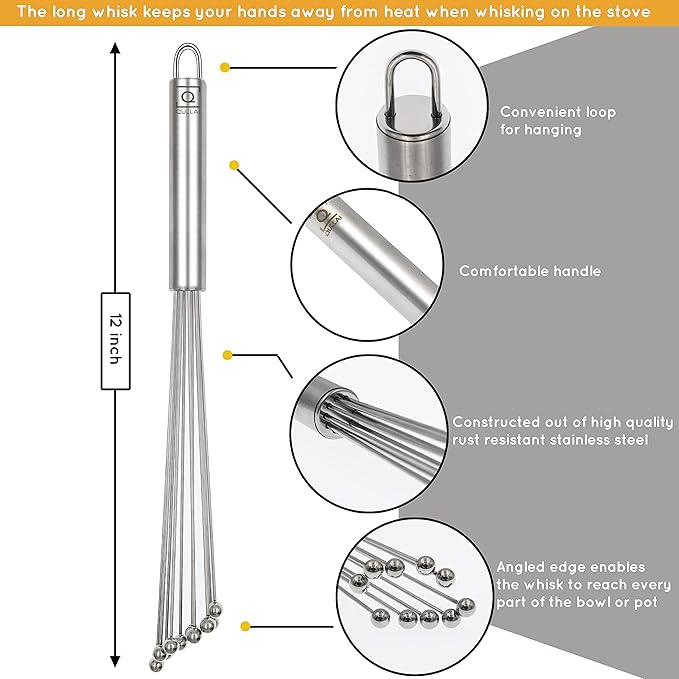 Stanless Steel Whisk (Extra Large 12 inch Stanless Ball Whisk)