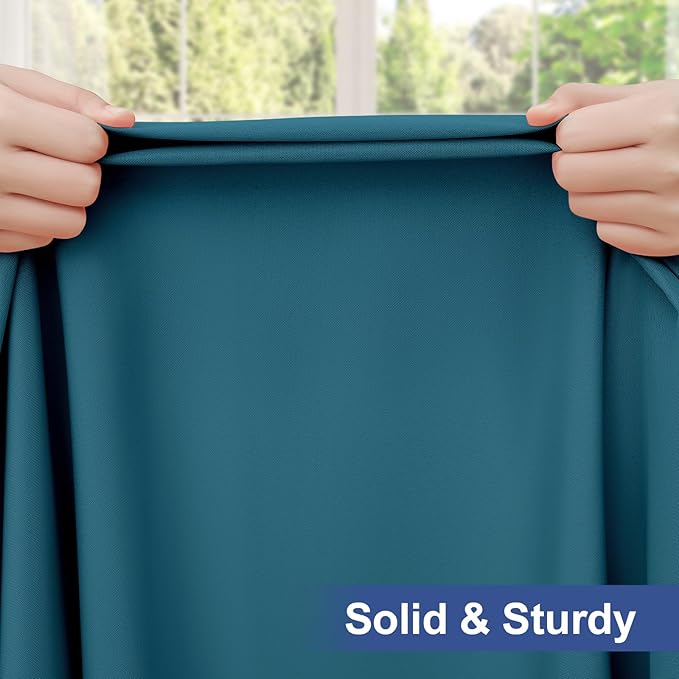 homing Rectangle Table Cloth Cover, Waterproof Polyester Elastic Fitted Tablecloth, Fits for 8 Foot Folding Tables, Washable Table Protector for Picnic, Camping, Outdoor (Peacock Blue, 30" x 96")