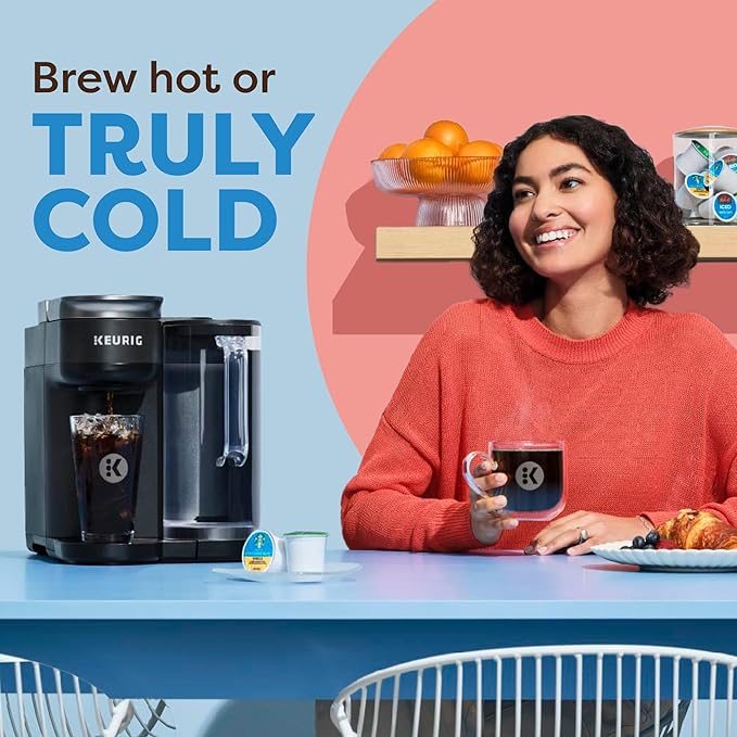 Keurig K-Brew+Chill Iced or Hot Single-Serve K-Cup Coffee Maker with MultiStream and QuickChill Technology, 70oz. Removable Reservoir