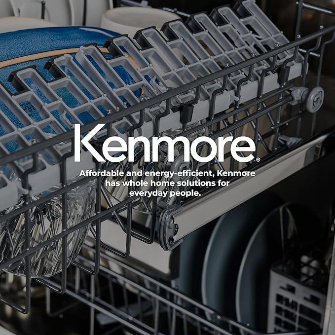 Kenmore 22-14639 24" Built-In Dishwasher - UltraWash Plus, SmartWash, Accela Wash, Sanitize Rinse, TurboDry, and Removable Third Rack - 15 Place Settings - 49 DBA - ENERGY STAR Certified - 24" - Black