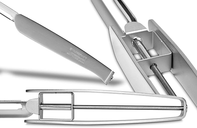 Stainless Steel Peeler, Long Vegetable Peeler, with plastic safety cover, 8.5 inch, Seki Japan