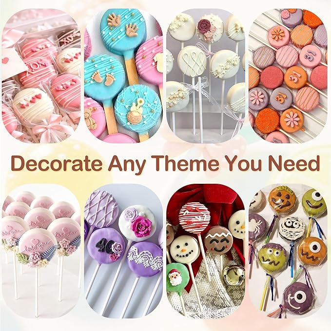 Circle Cake Pop Mold for Baking with 50PCS Cake Pop Sticks Bags Ties,Baking Molds for Birthday Wedding Baby Shower Kids Party Desserts.