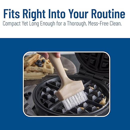 Carlisle FoodService Products 4011400 Wide Waffle Iron Brush, 3", Teflon