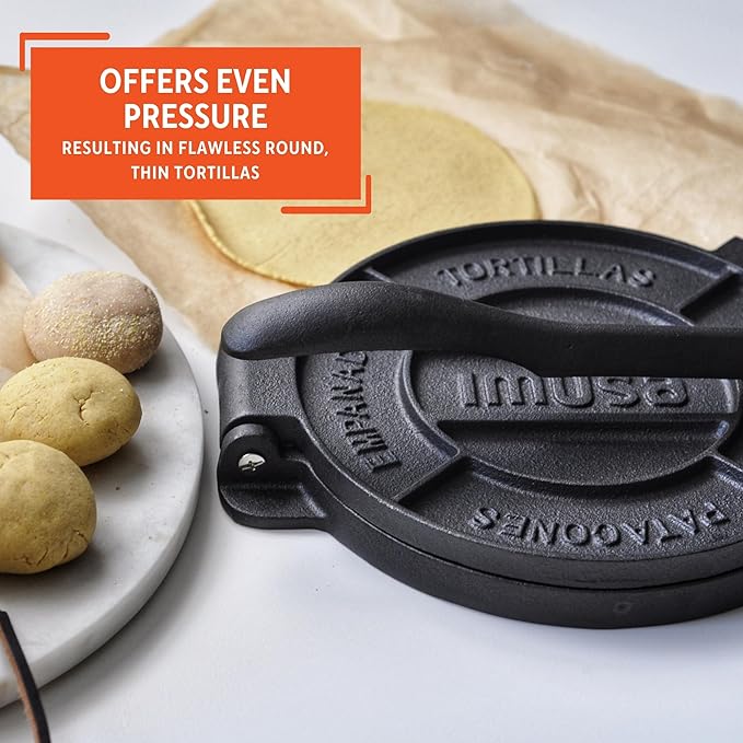 IMUSA USA Tortilla Press, 8" DS, Black