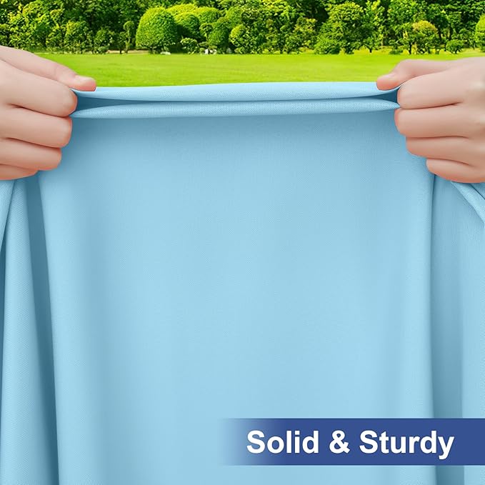 homing Rectangle Table Cloth Cover, Waterproof Polyester Elastic Fitted Tablecloth, Fits for 4 Foot Folding Tables, Washable Table Protector for Picnic, Camping, Outdoor (Light Blue, 24" x 48")
