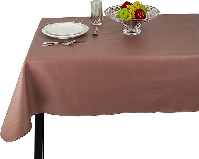 Yourtablecloth Heavy Duty Vinyl Rectangle or Square Tablecloth – 6 Gauge Heavy Duty Tablecloth – Flannel Backed – Wipeable Tablecloth with Vivid Colors & Many Sizes 52 x 108 Sky Blue
