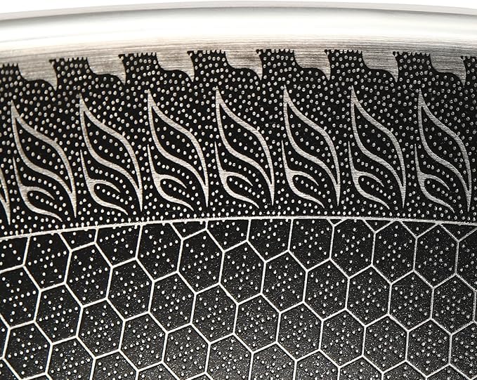 13 Inch Stainless Steel Wok Pan with Lid, Honeycomb Coating Woks & Stir-fry Pans Nonstick Wok Induction Wok Set Chinese Wok No Chemical Coated Wok for Induction, Electric, Gas, Halogen