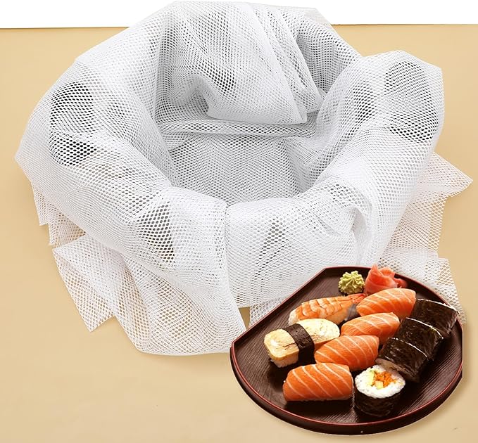Rice Net 47" X 39" Sushi Cooking Net Mesh, Rice Steamer Cloth Nylon Cooking Napkin Non-Stick Rice Cooker Steam Reusable Cooking Steam Cloth Rice Net Napkin Bamboo Steamer Mat Cloth