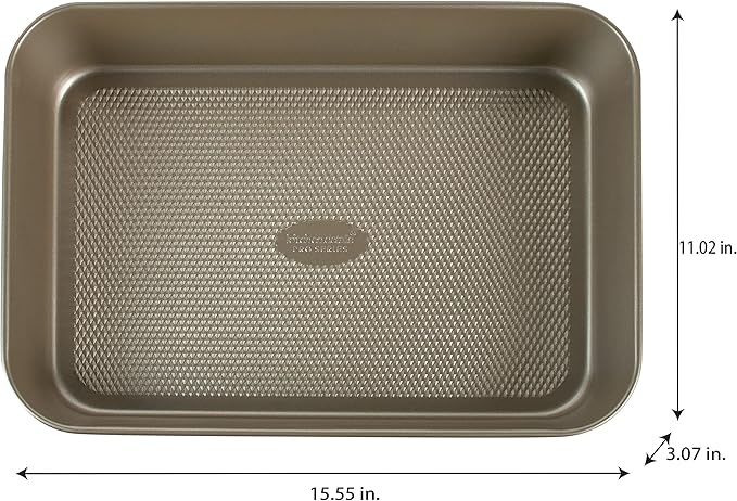 Kitchen Details Pro Series Deep Roasting Pan | Nonstick | Textured Diamond Base | Creates Even Heating | Safe up to 500 Degrees | Durable | Easy to Clean | Bakeware