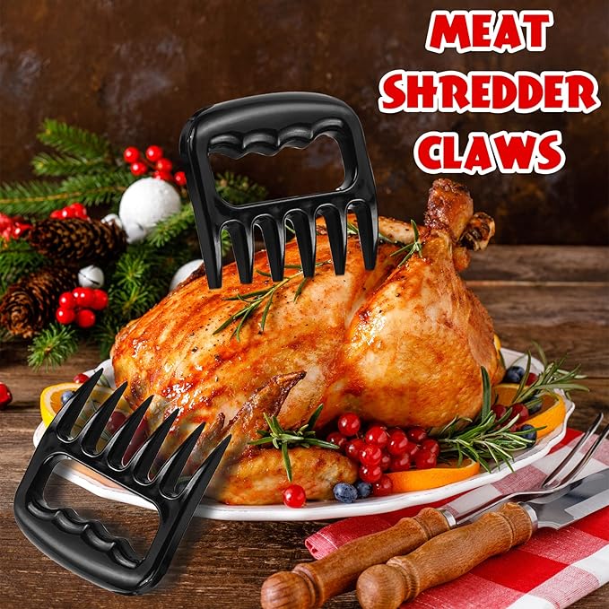 ROMANTICIST 27pcs Heavy Duty Grilling Gifts for Men Dad Christmas, Extra Thick BBQ Accessories Tools Set, Stainless Steel Grill Utensils Kit with Meat Claws, Carrying Bag for Outdoor Camping Brown