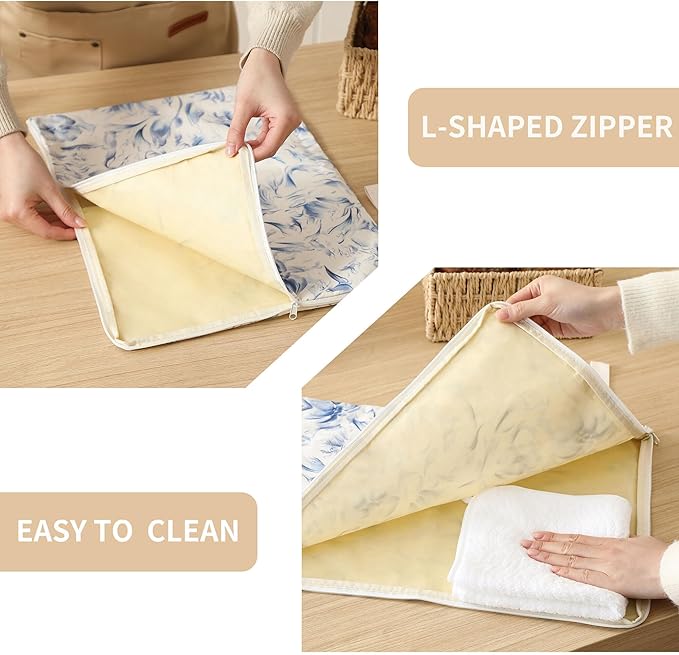 Wide Zipper Access Cotton &Beeswax Bags for Homemade Bread 2 Pack XL Reusable Beeswax Bread Bags for Homemade Bread Freezer Organic Cotton Food Storage Bags to Keep Fresh