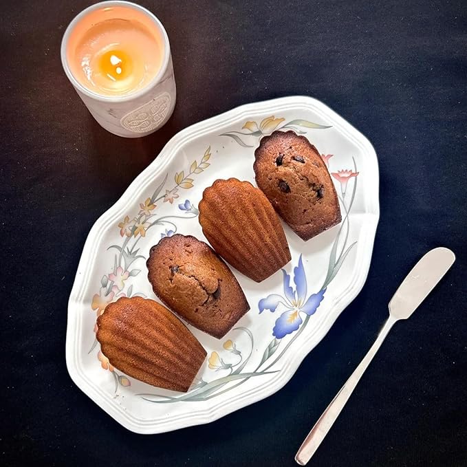 Silicone Madeleine Pan, Set of 2, Nonstick Madeleine Baking Pan, 20 Cavity Shell Shaped Molds for Cake, Cookie, Chocolate, Dessert, Mousse, Brownie, Bread