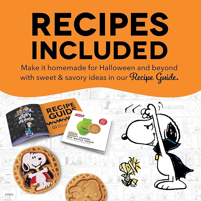 Peanuts x Dash Snoopy Vampire Mini Waffle Maker