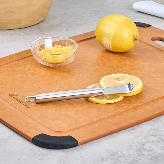 Restaurantware-German Standard Lemon Zesters, 6 Handheld Fine Graters - Dishwashable, Durable, Stainless Steel Citrus Graters With Handles, Suitable For Zesting Citrus Fruits, Finely Grating Cheese