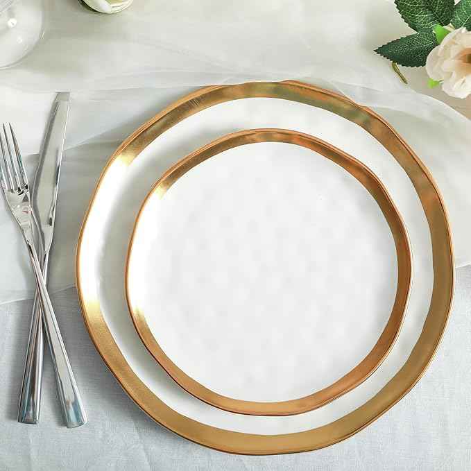 Stone Lain Florian Modern Porcelain Dish Set, 32-Piece Dishes for 8, White
